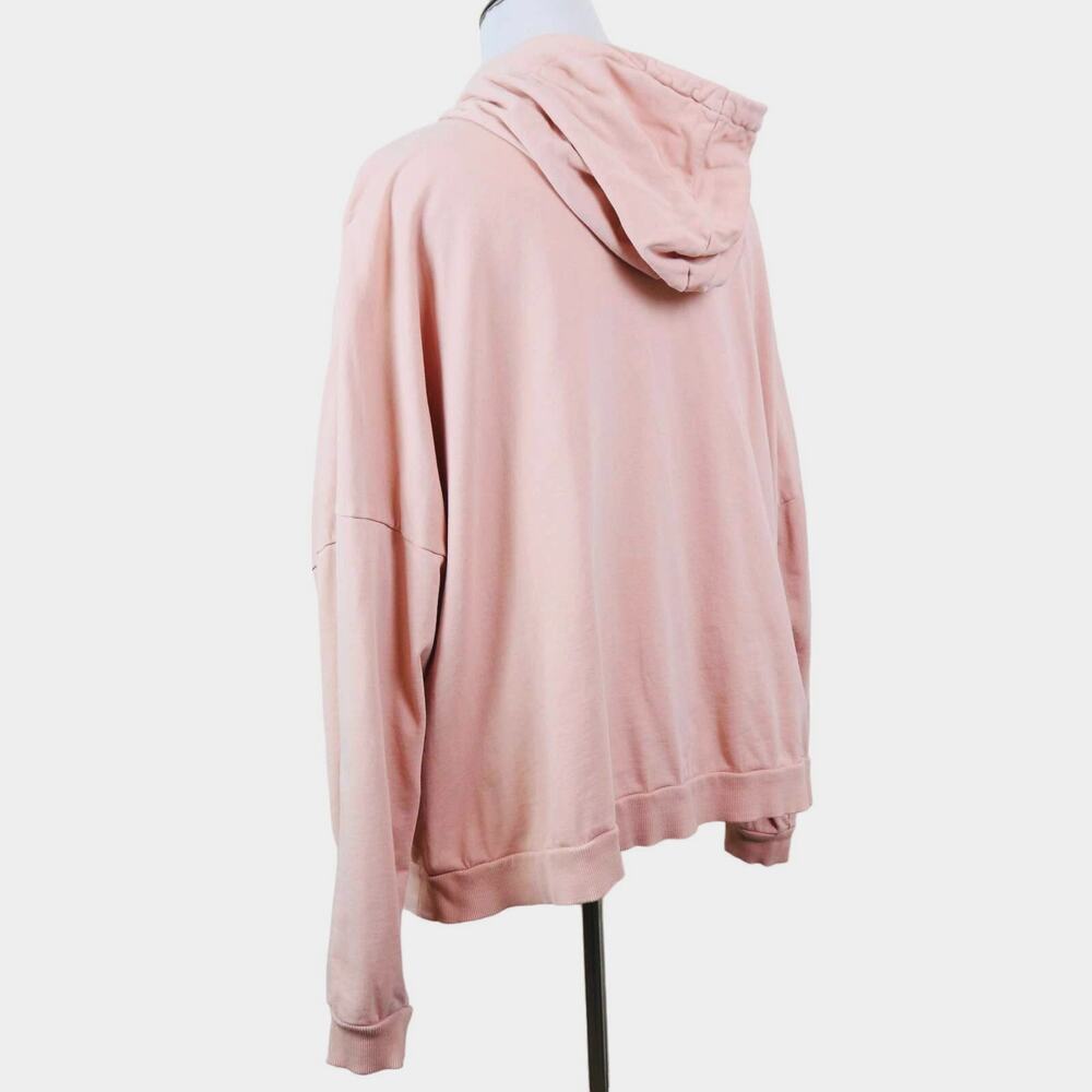 ASOS Curve Size 20 Boxy Hoodie Sweatshirt Tunnel Pocket Knit Pink - Picture 3 of 11